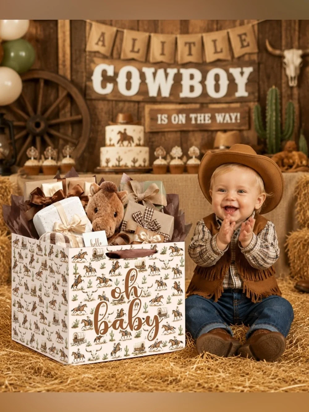 Oh Baby Western Brown Gift Bag for Kids